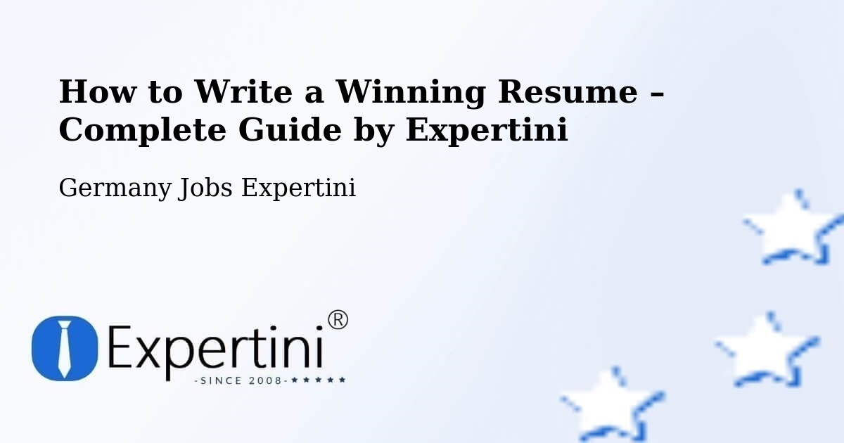 Resume Writing Guide for Job Seekers – Klotten - Klotten, Germany Jobs Expertini